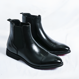 Men's Cap Toe Leather Chelsea Boots - Formal Events