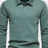 Men's Long Sleeve Polo Shirt - Casual Wear