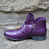 Women’s Leather Ankle Boots - Autumn Outdoor Wear