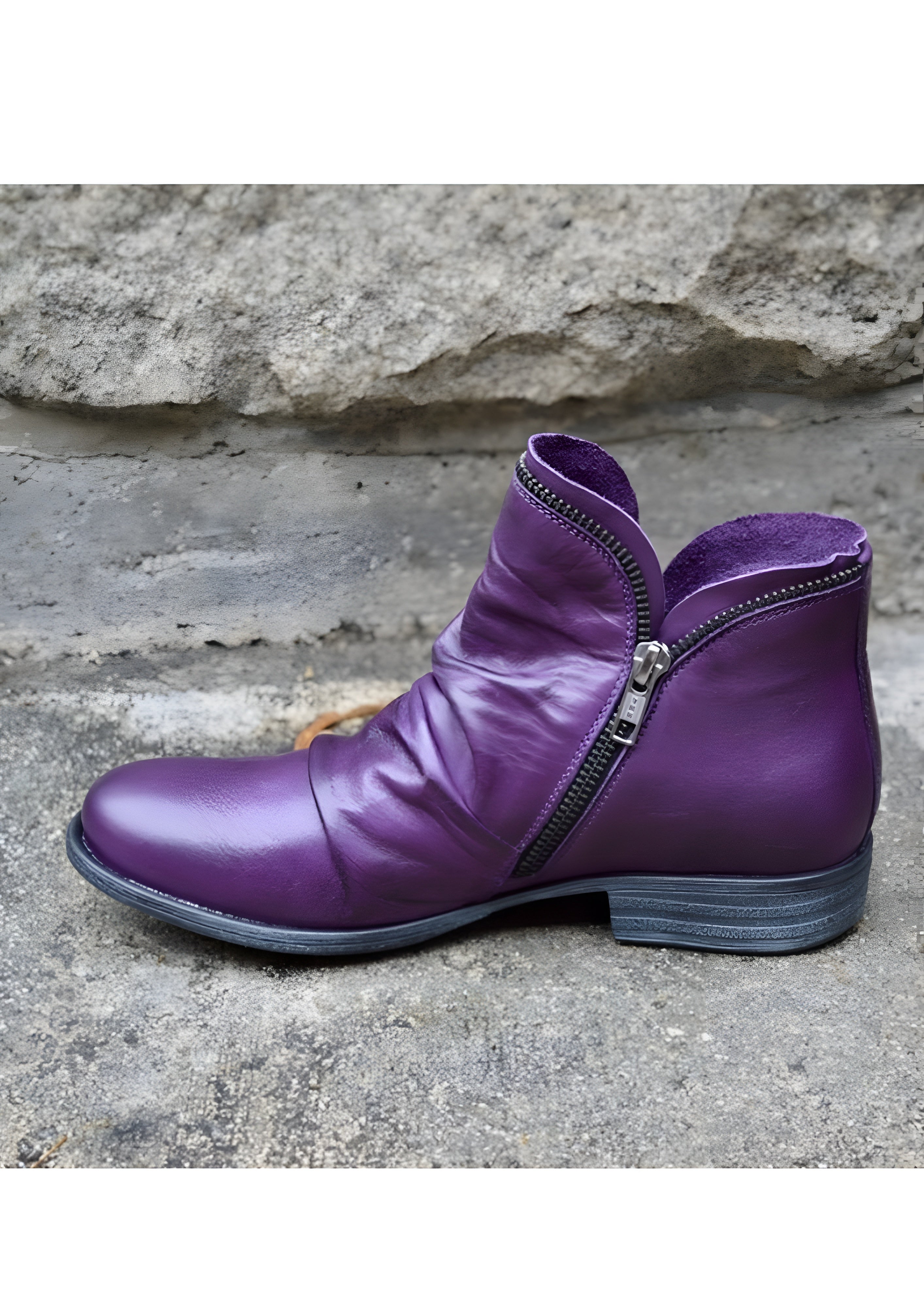 Women’s Leather Ankle Boots - Autumn Outdoor Wear