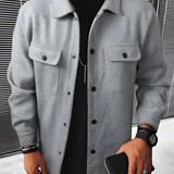 Men's Button Up Long Sleeve Over Shirt - Casual Wear