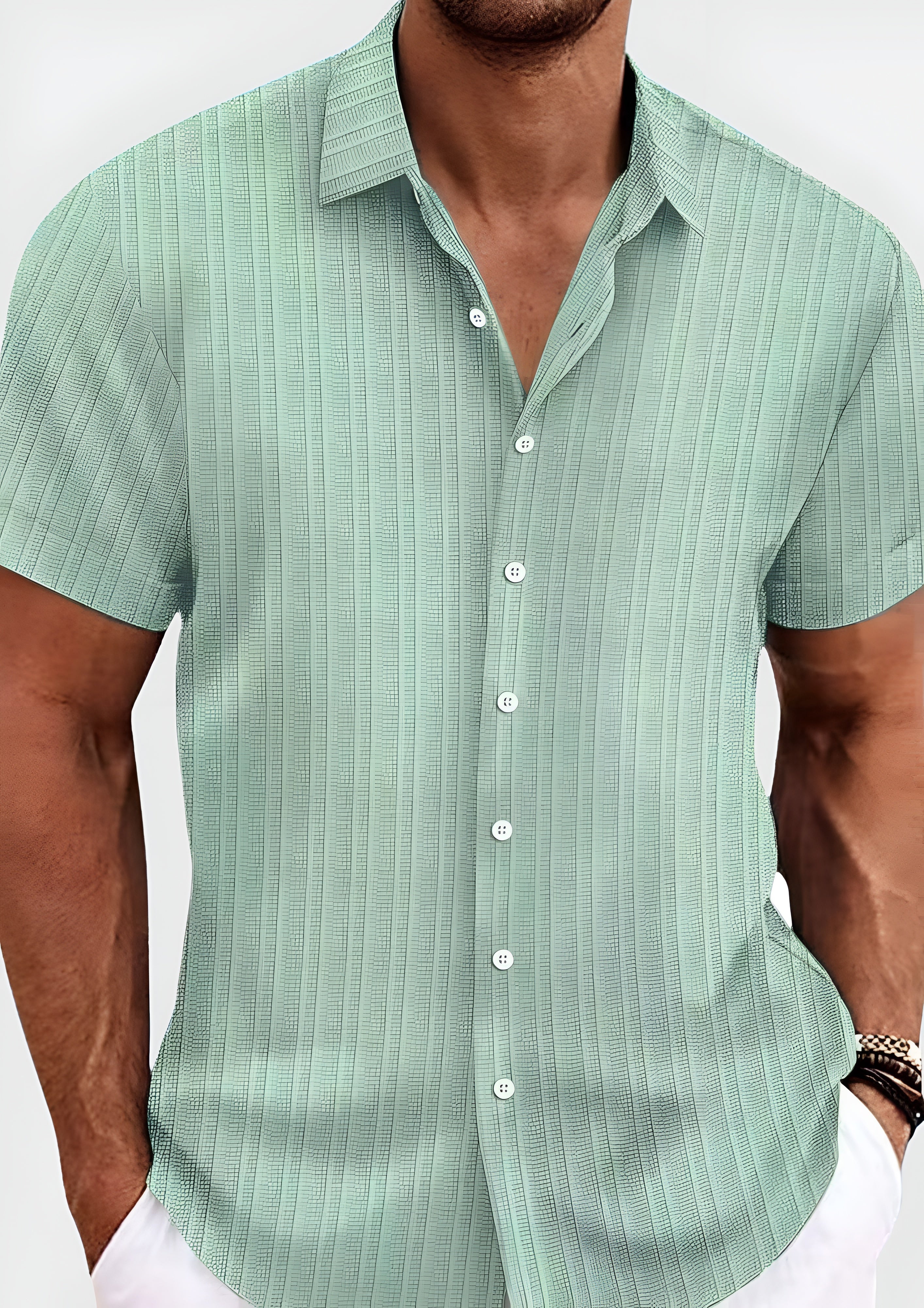 Men's Ribbed Short Sleeve - Summer Wear