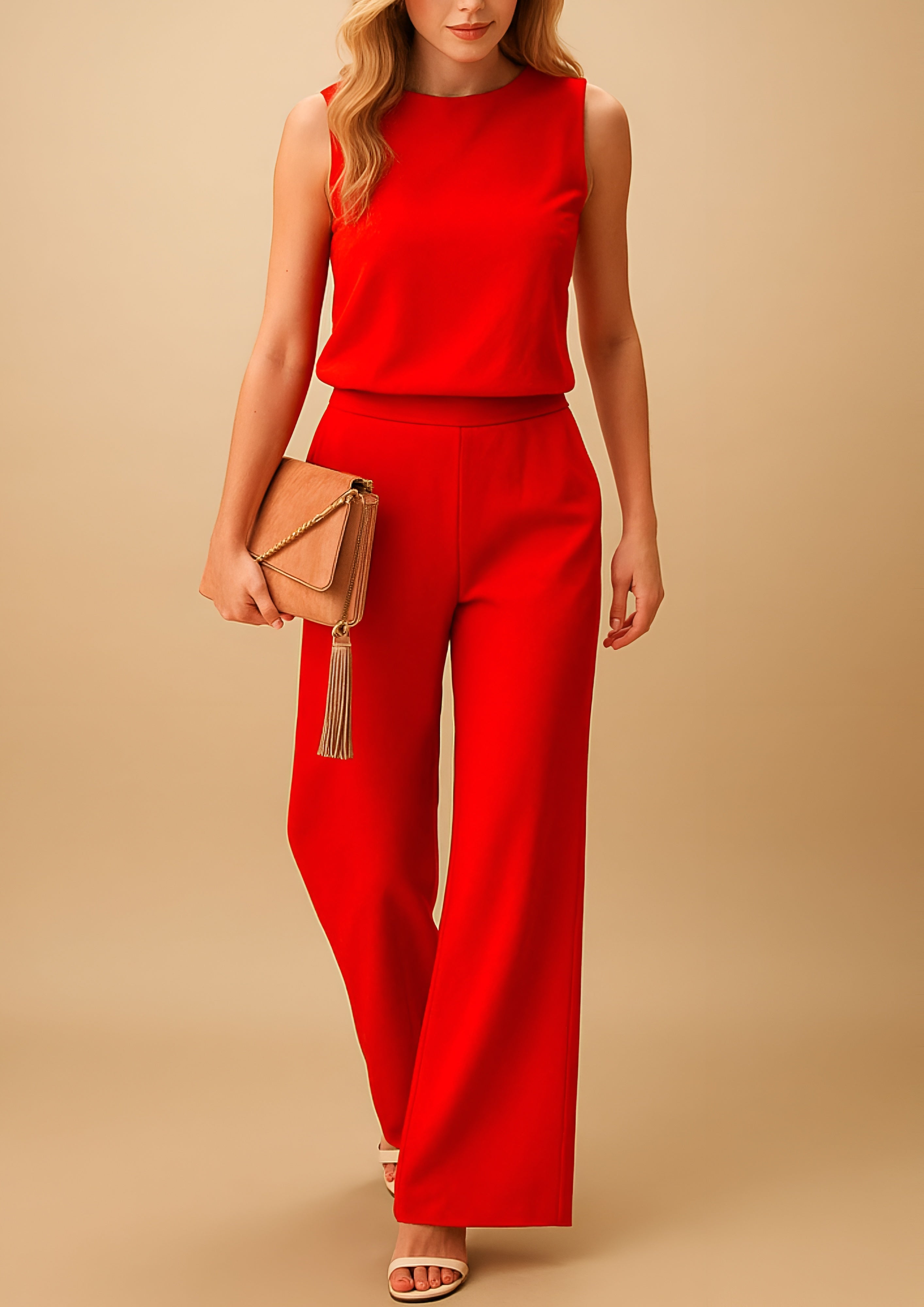 Women’s Wide Leg Jumpsuit – Smart Casual Wear