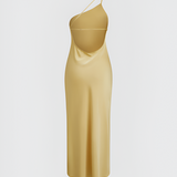 Women's One Shoulder Backless Maxi Dress - Evening Event