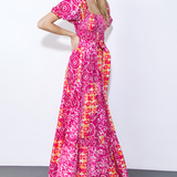 Women's Smocked Waist Tiered Maxi Dress - Summer Outing