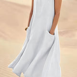 Women's Pocket Maxi Dress - Summer Casual Wear