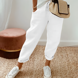 Women's  Drawstring Striped Solid Casual Pants - Beach Vacation