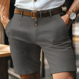 Men's Slim Fit Button Detail Shorts - Casual Summer Wear