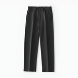 Men's Elastic Waist Pleated Trousers - Office Wear