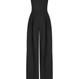 Women's Strapless Wide Leg Jumpsuit - Formal Evening Wear