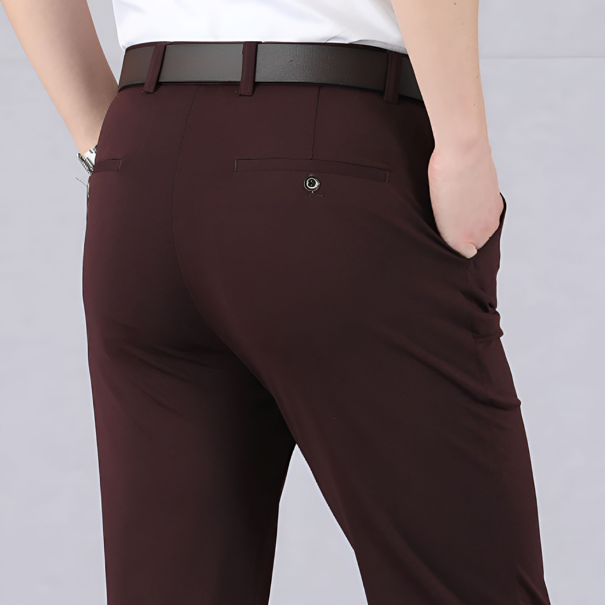 Men's Slim Fit Stretch Dress Pants - Office Wear