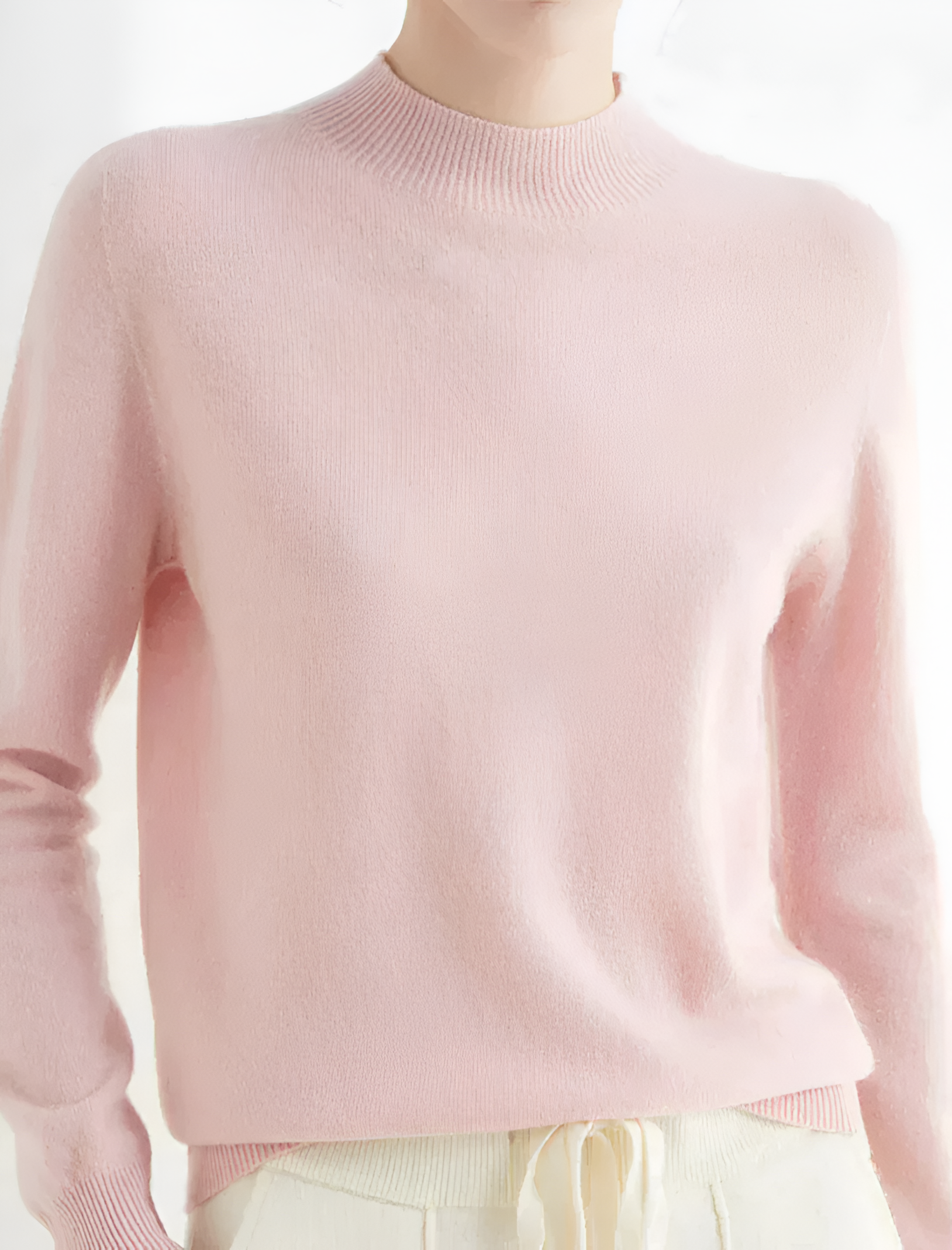 Women's Mock Neck Sweater - Office Wear