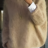 Women's Boat Neck Chunky Sweater - Casual Chic