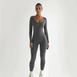 Women's Neck Fitted Long Sleeve Bodysuit - Active and Casual Wear