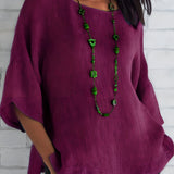 Women's Oversized Boxy Blouse - Casual Summer Wear