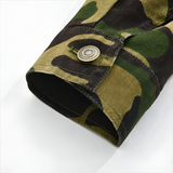 Men's Camouflage Denim Jacket - Casual Streetwear