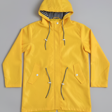 Women's Hooded Striped Lining Raincoat - Outdoor Casual Wear