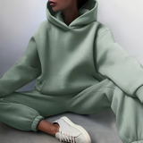 Women's Oversized Hooded Jogger Set - Casual Loungewear