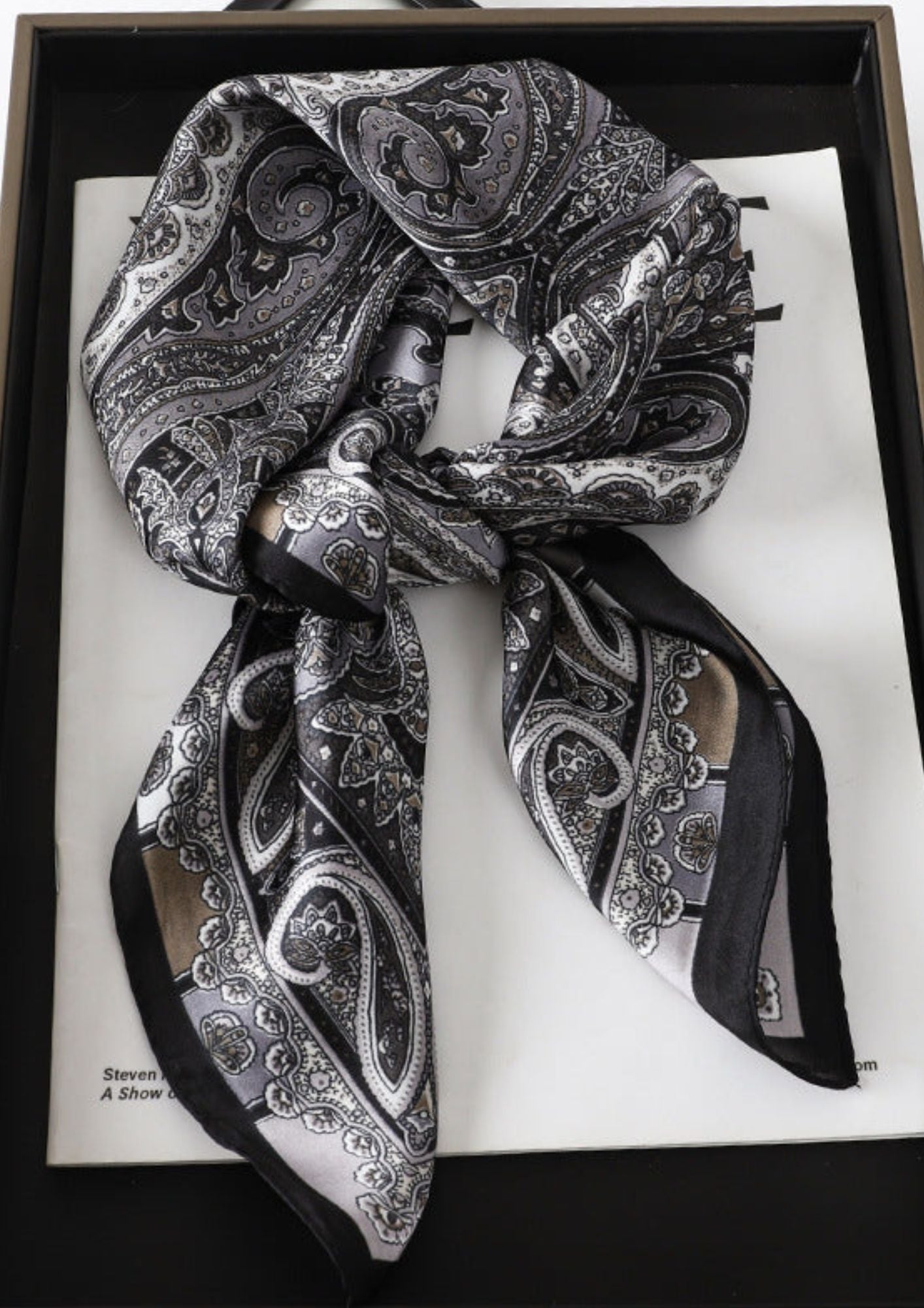 Women's Patterned Square Scarf – Classic Twist Travel Wear