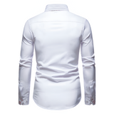Men's Slim Fit Paisley Trim Dress Shirt - Business Casual