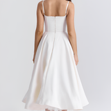 Women's Bustier Corset Midi Dress - Cocktail Party