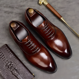 Men's Pointed Toe Lace Up Oxford Shoes - Formal Wear