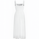 Women's Square Neck Strappy Midi Dress - Cocktail Party