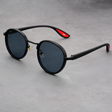 Men's Round Polarized Metal Sunglasses - Outdoor Travel