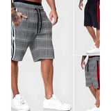 Men's Drawstring Plaid Shorts - Athletic Wear