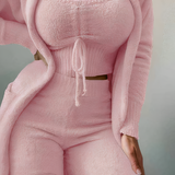 Women's 3-Piece Fuzzy Lounge Set - Home Wear