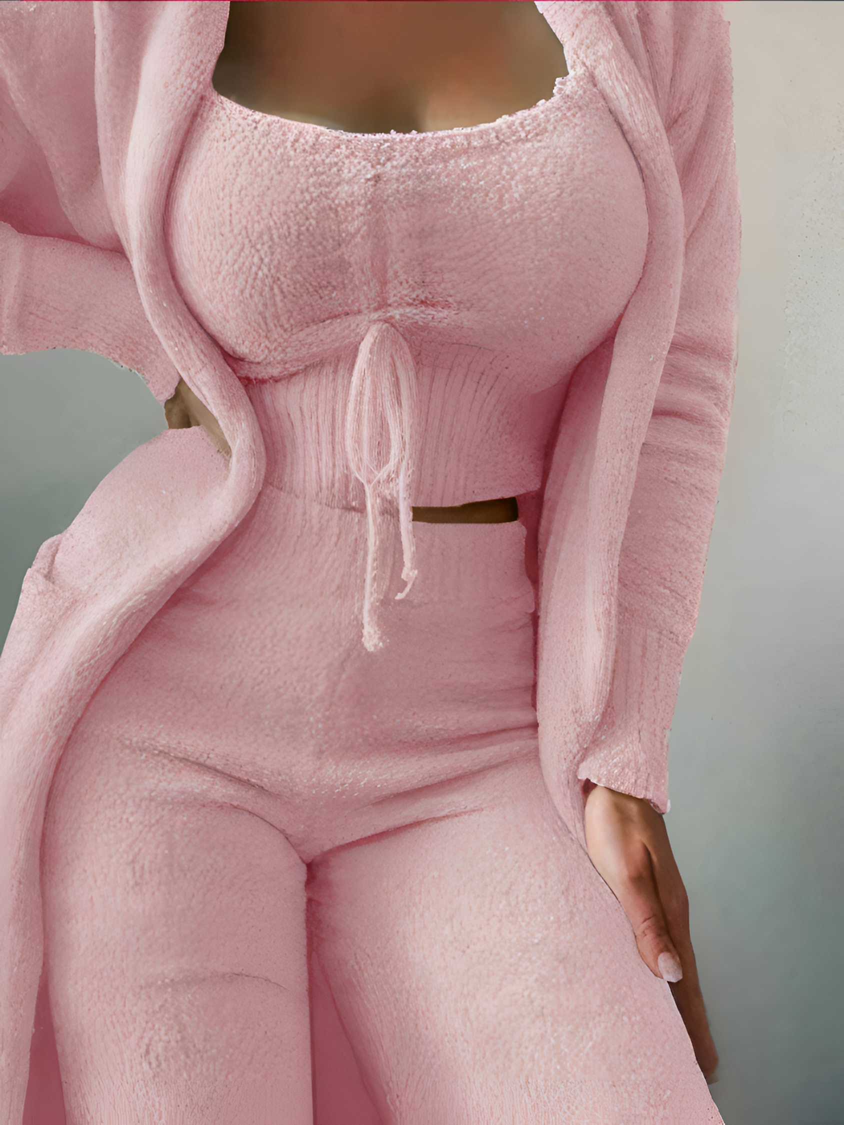 Women's 3-Piece Fuzzy Lounge Set - Home Wear