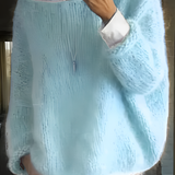 Women's Boat Neck Chunky Sweater - Casual Chic