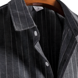 Men's Striped Short Sleeve Shirt - Casual Wear