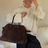 Women's Large Tote With Side Buckles - Work Travel