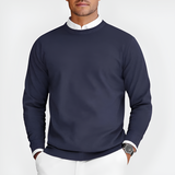 Men's Textured Crew Neck Sweater - Casual Everyday Wear