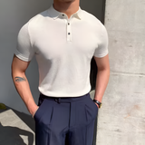 Men's Slim Fit Knitted Polo Shirt - Smart Casual Wear