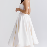 Women's Bustier Corset Midi Dress - Cocktail Party