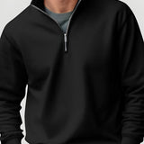 Men’s Quarter Zip Collar Sweatshirt - Casual Winter Wear