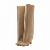 Women's Suede Folded Stiletto Boot - Date Night