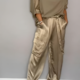 Women's Cargo Two Piece Lounge Set - Casual Chic