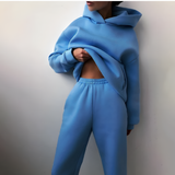 Women's Oversized Hooded Jogger Set - Casual Loungewear