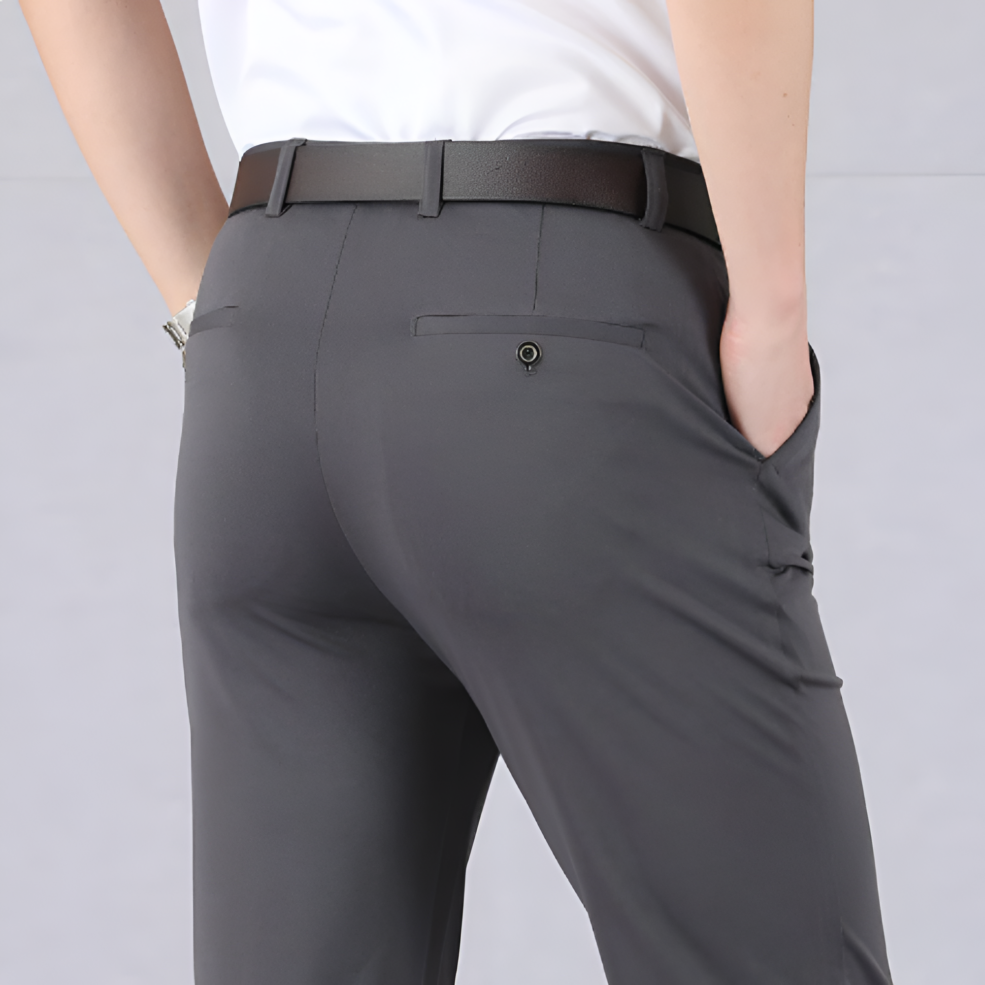 Men's Slim Fit Stretch Dress Pants - Office Wear