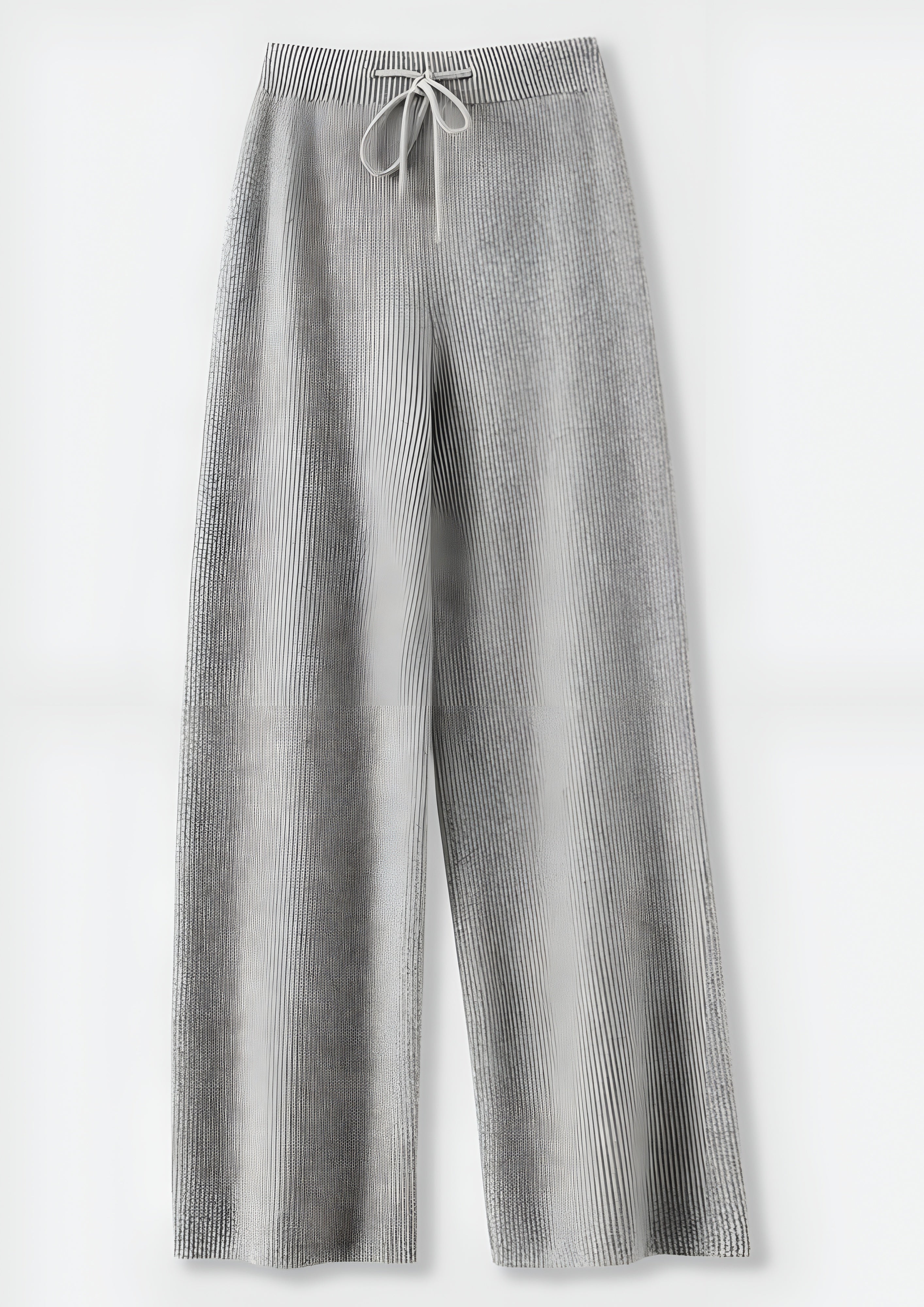 Women's Pleated Wide Leg Pants - Casual Loungewear