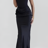 Women's Strapless Corset Maxi Dress - Formal Evening Wear