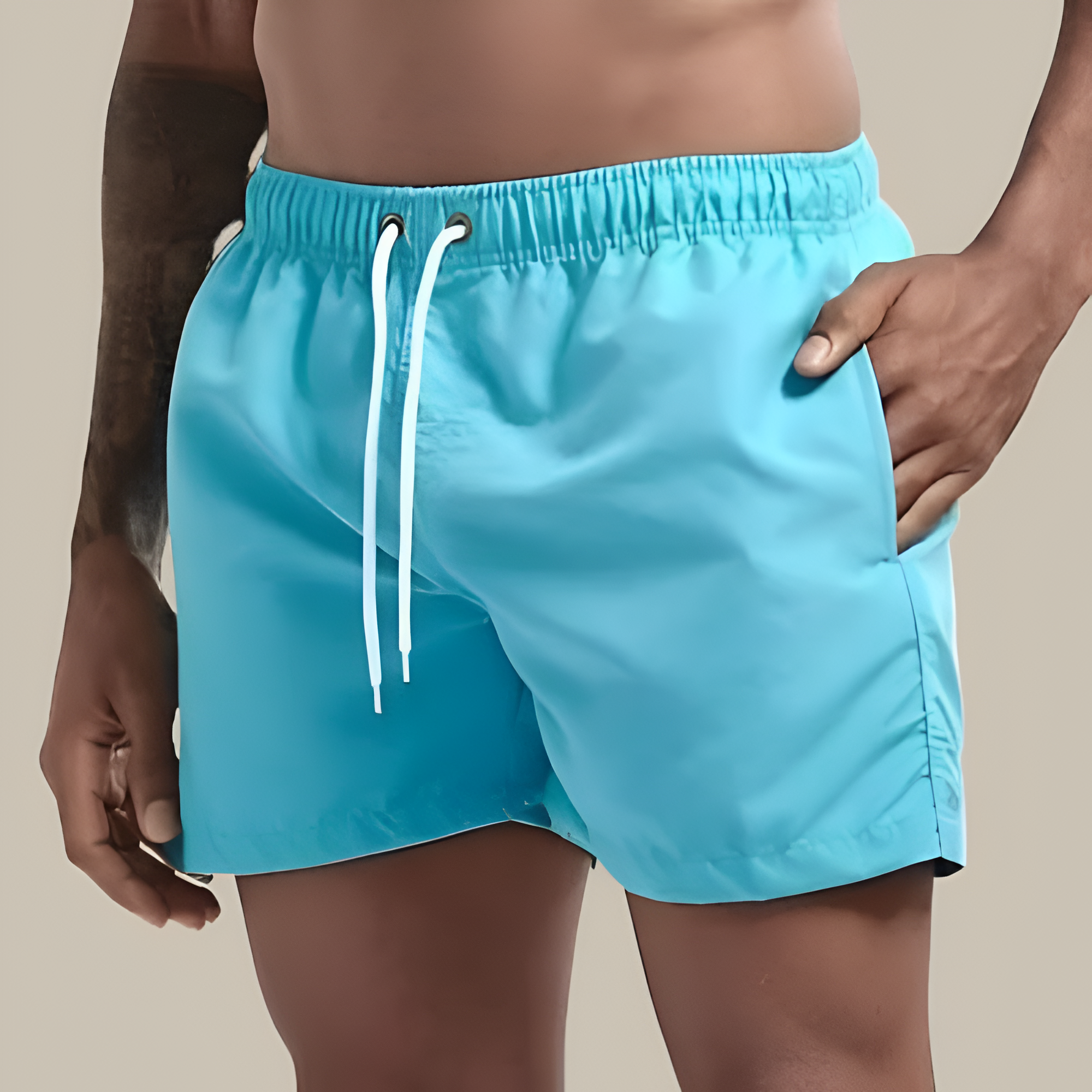 Men's Quick Dry Drawstring Swim Shorts - Summer Beachwear