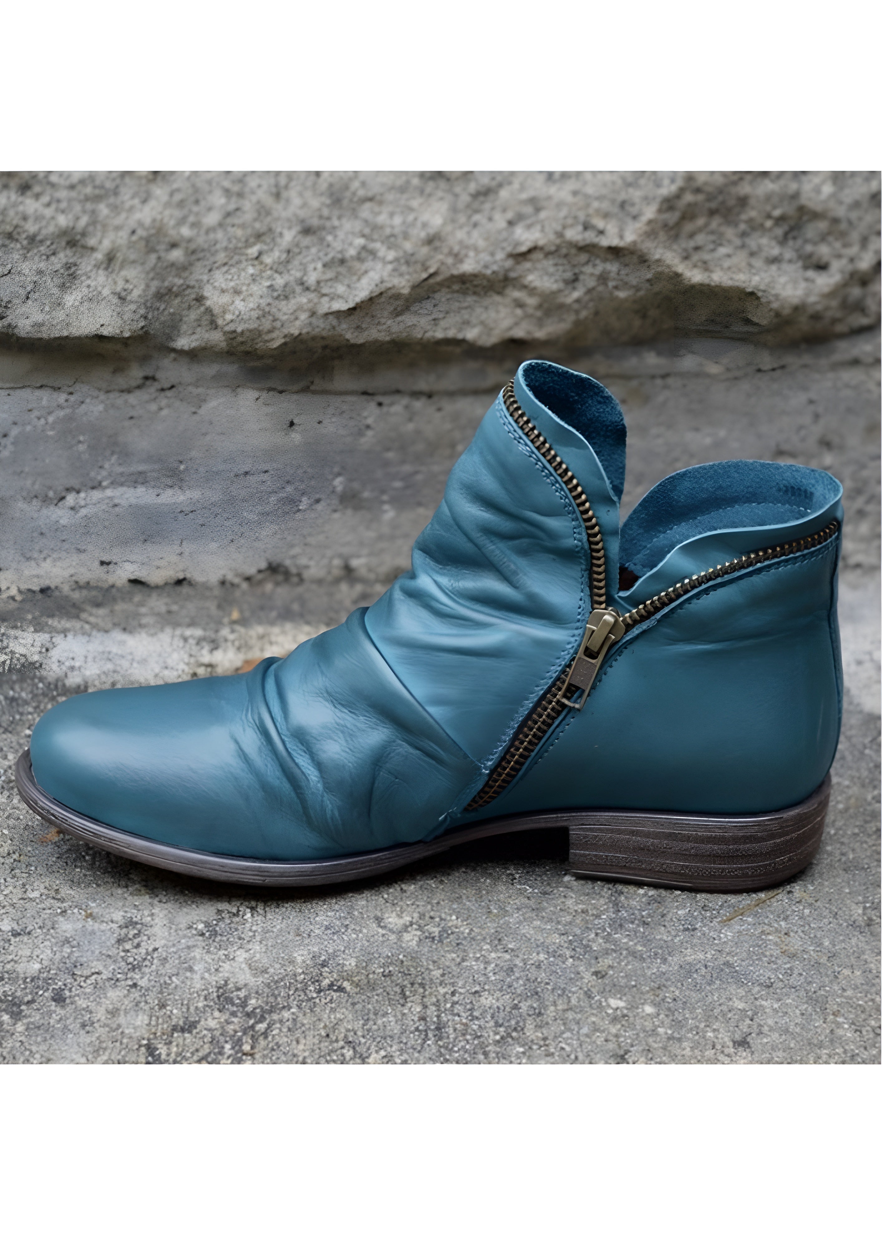 Women’s Leather Ankle Boots - Autumn Outdoor Wear