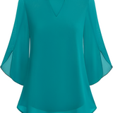 Women's Chiffon Tunic Blouse - Office Wear