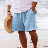 Men's Drawstring Elastic Waist Shorts - Casual Beach Wear