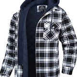 Men's Hooded Flannel Jacket - Casual Workwear