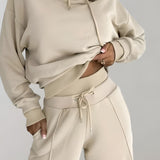 Women's Casual Hoodie Tracksuit Set - Casual Streetwear